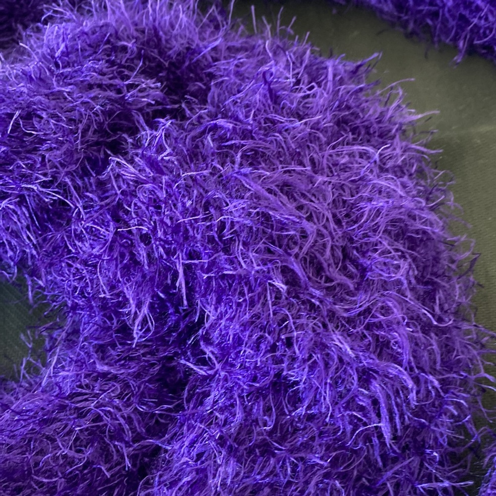 Purple Fuzzy Infinity Scarf - Picture 3 of 3